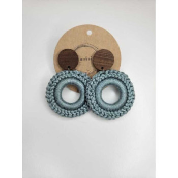 Brincos croché verde