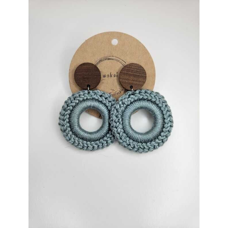 Brincos croché verde