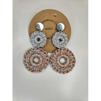Brincos croché prata