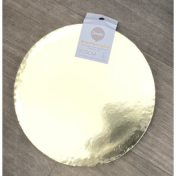 Base alta para bolos 25 cm ouro