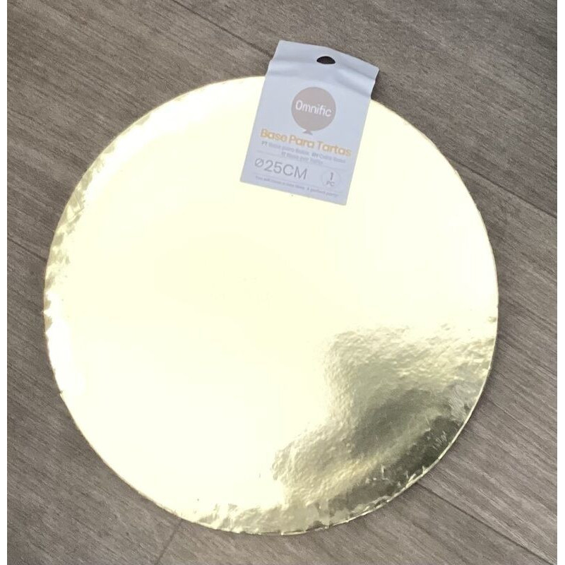 Base alta para bolos 25 cm ouro