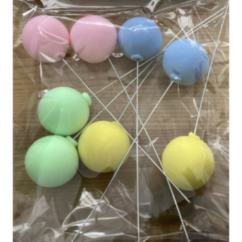 8 bolas decorativas 2,5cm coloridas