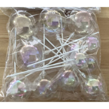 12 bolas decorativas transparentes