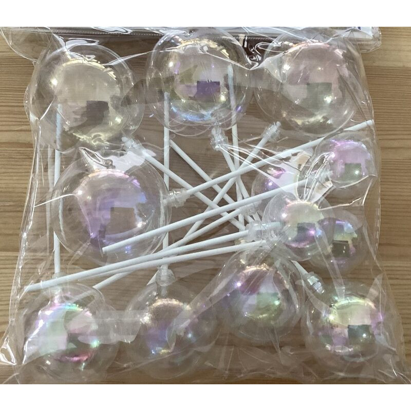 12 bolas decorativas transparentes