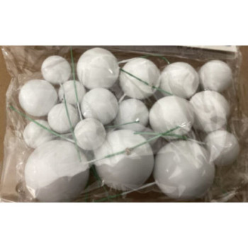18 bolas decorativas branco