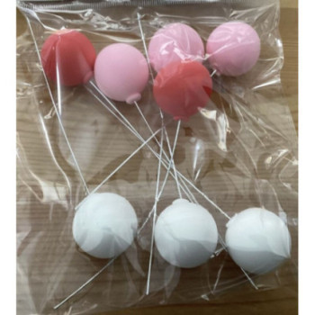 8 bolas decorativas 2,5cm coloridas