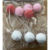 8 bolas decorativas 2,5cm coloridas