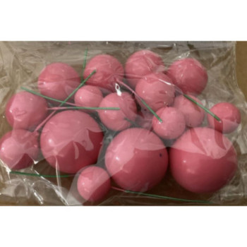 18 bolas decorativas rosa