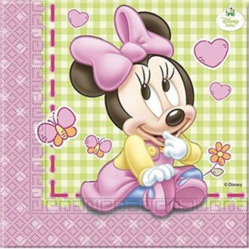 20 guardanapos 33cm Baby Minnie
