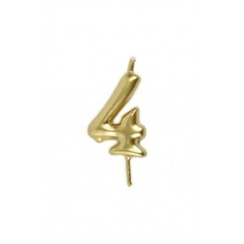 Vela 6cm N4 Dourado