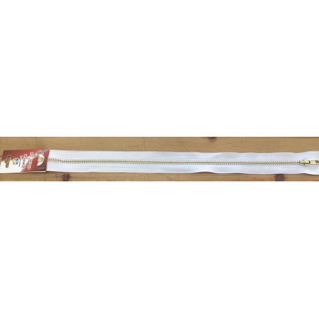 Fecho metal branco 40cm