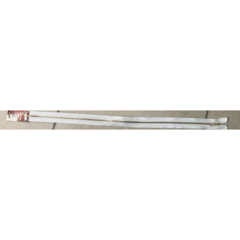 Fecho metal branco 60cm
