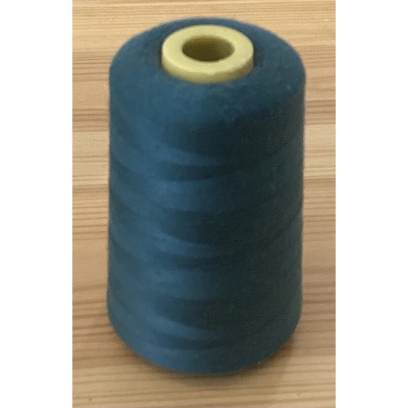 Linha costura azul petróleo