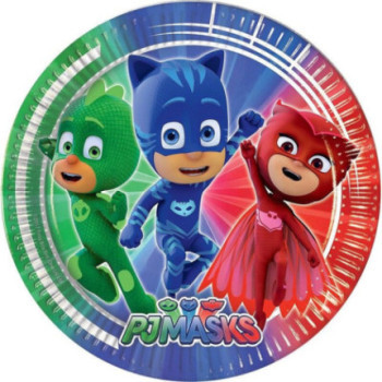 Pratos PJmasks 8 unidades 23cm