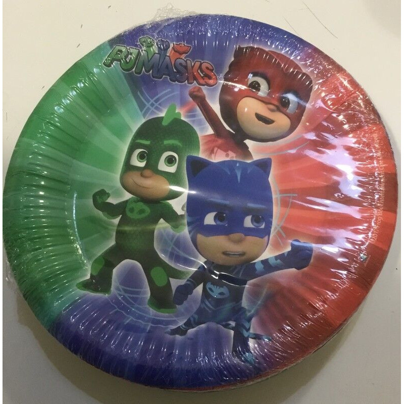 Pratos PJmasks 8 unidades 18cm