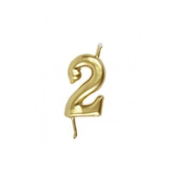 Vela 6cm N2 Dourado