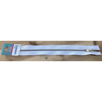 Fecho metal branco 20cm