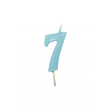 Vela Aniversário 6cm azul pastel N7