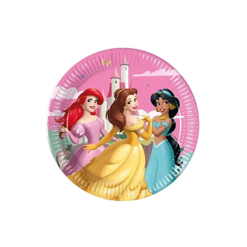 8 Pratos 20cm Princesas Create Your World