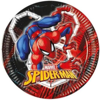 8 Pratos 20cm Homem Aranha Word Of Web