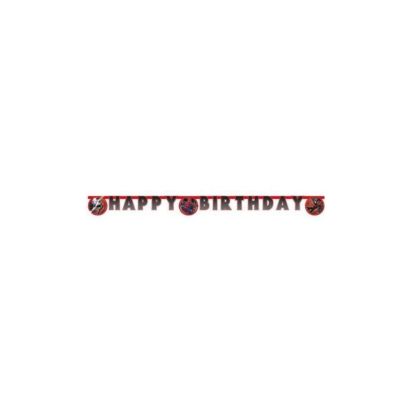 Banner Happy Birthday Homem Aranha World of Web