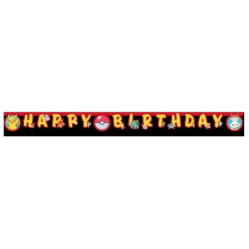 Banner Happy Birthday - Pokemon