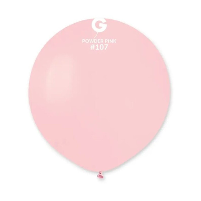 5 Balões de Latex Gemar 19" Powder Pink - Rosa