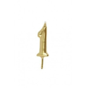 Vela 6cm N1 Dourado