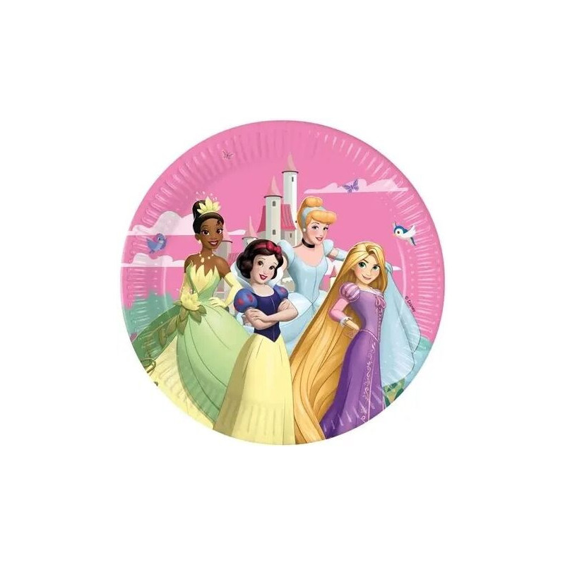 8 Pratos 23cm Princesas Create Your World