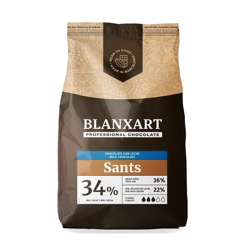 Chocolate Leche Sants 34% - 1Kg