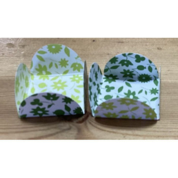 25 formas de papel flores verdes
