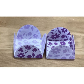 12 formas de papel flores lilás