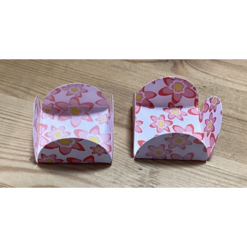 12 formas de papel flores rosa