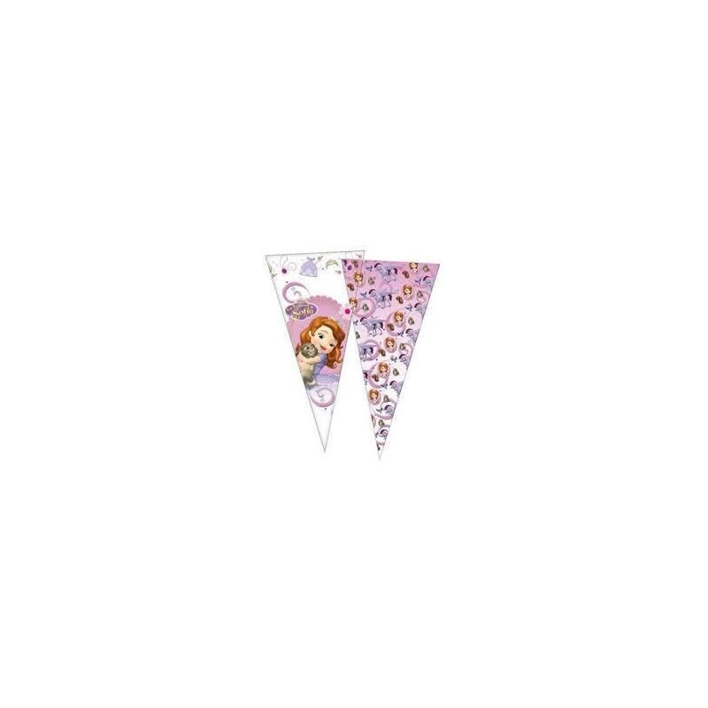sacos cone para gomas/brindes princesa sofia