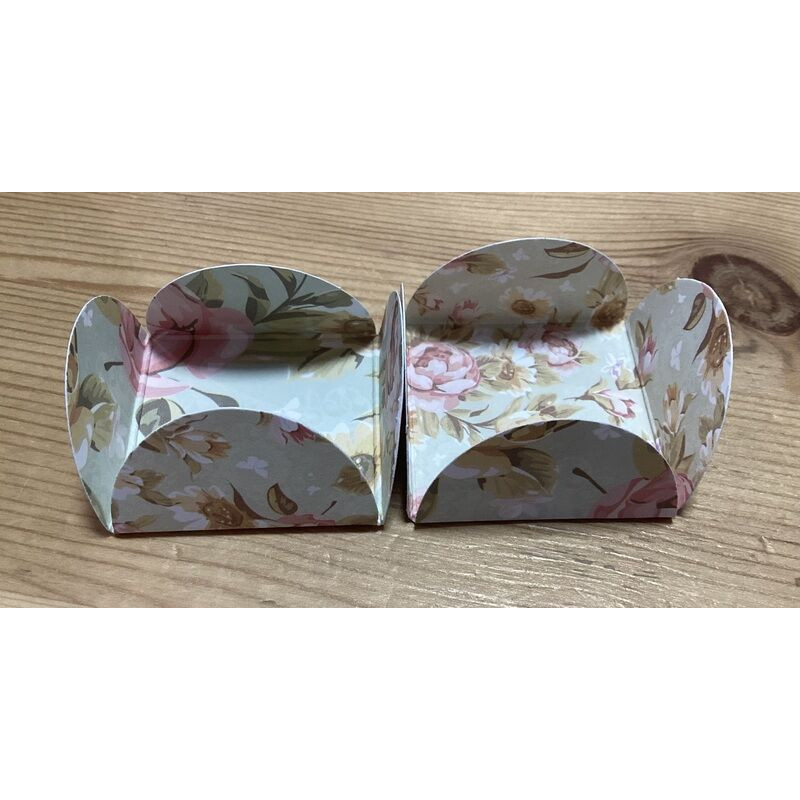 12 formas de papel flores rosa