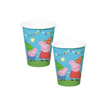 Copos Porquinha Peppa conj 8