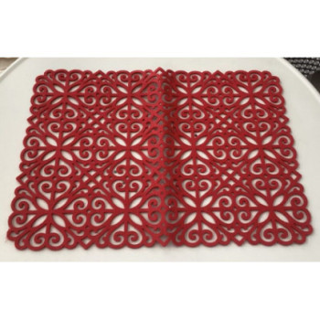 Base para prato vermelha 32,5 x 44,5cm