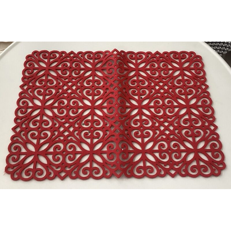 Base para prato vermelha 32,5 x 44,5cm