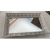 Tabuleiro prata com espelho 24x38cm