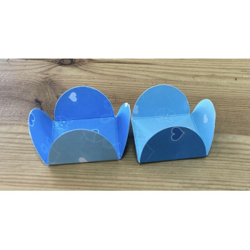 12 formas de papel motivos bebé azul