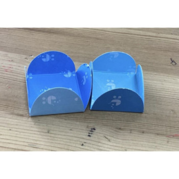 12 formas de papel carrinhos azul