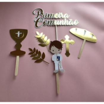 topo de bolo de primeira comunhão