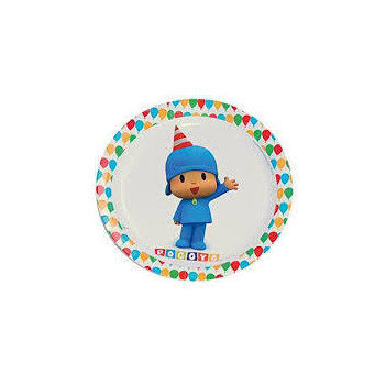 8 pratos pocoyo 18cm