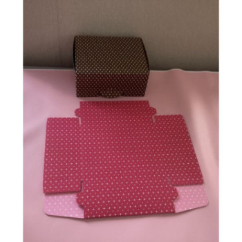 Cx para bolos/bolachas 16x13x7cm estrelas rosa