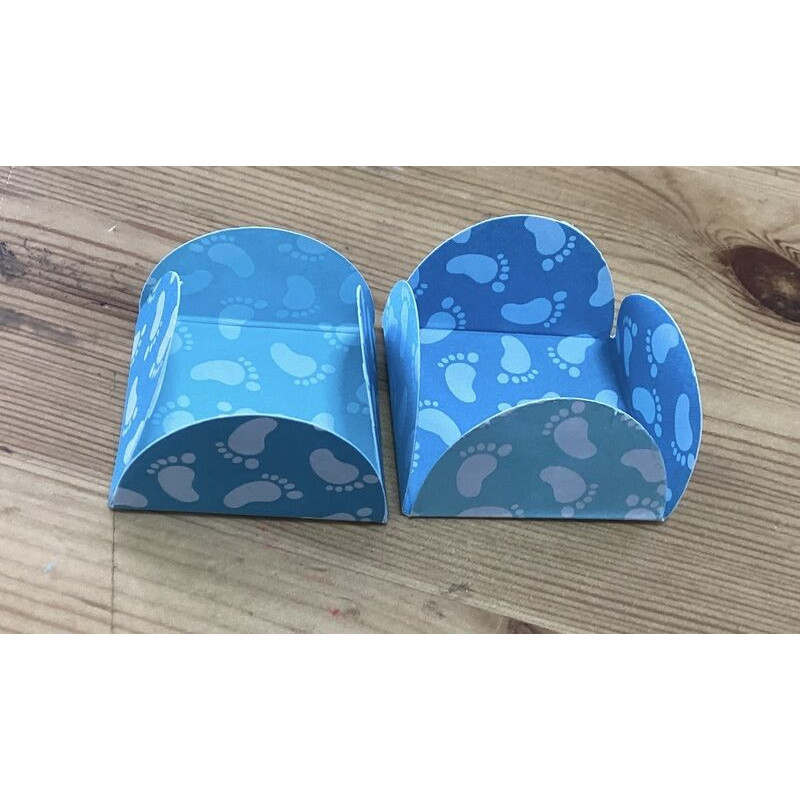 25 formas de papel pézinhos azul