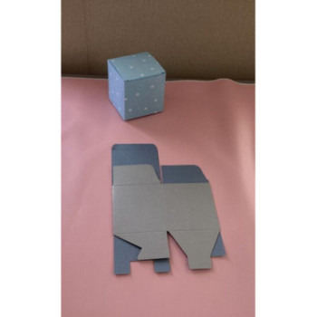 Cx para bolos/bolachas 8.8x8.5x8.5cm prata