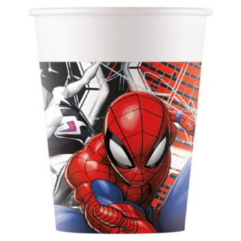 8 copos 200ml homem aranha whorld of web
