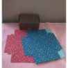 Cx para bolos/bolachas 16x13x7cm floco de neve azul/rosa