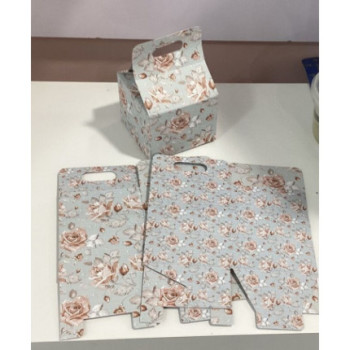 Caixa brio flores9 9x9x15,5cm