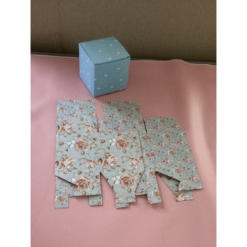 Cx para bolos/bolachas 8.8x8.5x8.5cm flores3